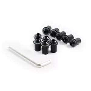 ブラック フロントガラス ボルト 2007 Kawasaki Ninja ZX6R 07 2008 フロントガラスネジ用 Black Windscreen Bolts for 2007 Kawasaki Ninja ZX6R 07 2008 Windshield Screws