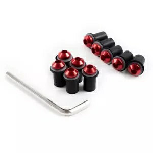 レッドフロントガラスボルト 1997 スズキ ハヤブサ 2007 GSXR1300 98 99 00 01 02 03用 Red Windscreen Bolt for 1997 Suzuki Hayabusa 2007 GSXR1300 98 99 00 01 02 03
