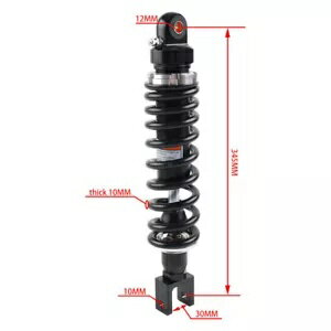 10 ミリメートルスプリング 345 ミリメートルリアショックアブソーバーホンダ用ヤマハ用スズキ用クワッ..