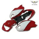 FL インジェクションホワイトレッド ABS フェアリング Ducati Monster 696 796 1100 a009 に適合 FL Injection ...
