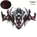 FT インジェクションレッドカーボンファイバーフェアリング カワサキ 2018-2023 Ninja 400 a086 に適合 FT Injection Red...