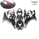 FT レッドカーボンファイバールックインジェクションフェアリング カワサキ 2024 ZX6R a016 に適合 FT Red Carbon Fiber Loo...