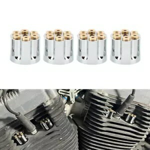 スパークプラグスクリューナットヘッドボルトキャップエンジントッパーカバーハーレーツインカム1340に適合 Spark Plug Screw Nut Head Bolt Cap Engine Topper Cover Fit Harley Twin Cam 1340