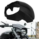 ビビッドブラックヘッドライトフェアリングカバーマスクハーレーソフテイルブレイクアウト2018-20に適合 Vivid Black Headlight Fairing Cover Mask Fit For Harley Softail Breakout 2018-20