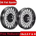 18X3.5 ファット スポーク ホイール ハーレー ツーリング エレクトラグライド 00-07 ロードキング FLHR 用 18X3.5 Fat Spoke ...