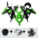 フェアリングキット Kawasak EX300R Ninja 300 2013 - 2017 ABS ボディワーク グリーン ブラック Fairing Kit ...