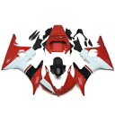 フェアリングキット ヤマハ YZF-R6 2003 2004 2005 R6 ABS ボディキット ホワイト レッド ブラック Fairings Kit for Yamaha YZF-R6 2003 2004 2005 R6 ABS Body Kit White Red Black(2)