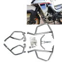 エンジンクラッシュバープロテクターキットホンダ XL750 2023-24 シルバー炭素鋼 1 セット Engine Crash Bar Protector Kit For Honda XL750 2023-24 Silver Carbon Steel 1Set(2)