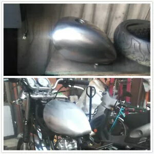 1 セット手作り修正されたオートバイの燃料タンクガス缶 + キャップヤマハ SR400 シルバー 1Set Handmade Modified Motorcycle Fuel Tank Gas Can +Cap For Yamaha SR400 Silver