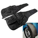 ブラック PU レザー フレーム リア トライク フェンダー ブラジャー ハーレー トライ グライド ウルトラ クラシック用 Black PU Leather Flame Rear Trike Fender Bra For Harley Tri Glide Ultra Classic