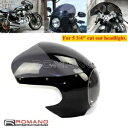オートバイ 5-3/4 "ヘッドライトフェアリングマスクハーレーカフェレーサーチョッパースポーツスター用 Motorcycle 5-3/4" Headlight Fairing Mask For Harley Cafe Racer Chopper Sportster