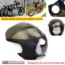5 3/4インチ ヘッドライトフェアリングマスクカバー ハーレーダイナ カフェレーサー レトロバイク用 5 3/4" Headlight Fairing Mask Cover For Harley Dyna Cafe Racer Retro Motorcycles