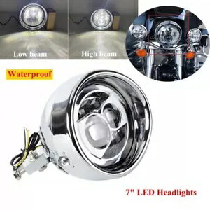 ϡ졼إơ饷å FLSTC 86-14  E9 7  LED إåɥ饤 Hi/Lo ӡդ For Harley Heritage Classic FLSTC 86-14 Steel E9 7