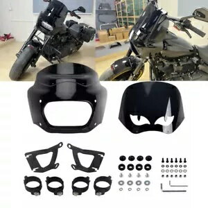 フロントフェアリング 12インチアイシェイプベントフロントガラス付き ハーレーソフテイル ファットボブ FXFB用 Front Fairing w/ 12