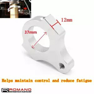 37MM シルバーアルミニウム取り付けブラケットクランプフレームフォークチューブステアリングダンパー ..