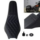 2-アップ ゲル パッド シート 取り付けノブ付き ハーレー ソフテイル スリム FLSL FXSL FLDE 18-21用 2-Up Gel Pad Seat w/ Mounting Knob For Harley Softail Slim FLSL FXSL FLDE 18-21