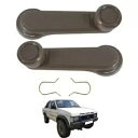 日産フロンティア ナバラ 1986-2005 D22 D21 ウィンドウクランクハンドルブラウンペア UTE FOR NISSAN FRONTIER NAVARA 1986-2005 D22 D21 WINDOW CRANK HANDLE BROWN PAIR UTE