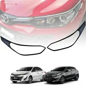 ヘッドライトランプカバー トヨタ ヤリス セダン ハッチバック 2017-2020 マットブラック HEAD LIGHT LAMP COVER FOR TOYOTA YARIS SEDAN HATCHBACK 2017-2020 MATTE BLACK