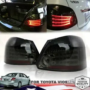 2007-12 トヨタ VIOS ヤリスセダンベルタ LED テールライトリアランプスモークカラー FOR 2007-12 TOYO..