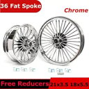 ファット スポーク ホイール リム 21x3.5 18x5.5 ハーレー ファットボーイ デュース スプリンガー FLSTF FXST用 Fat Spoke W...
