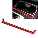 カップホルダーパネルインナーカバートリム トヨタ タンドラ 14-21 LHD カーボンファイバー レッド- Cup Holder Panel Inner Co...