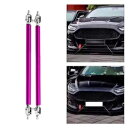 調整可能なフロントバンパーリップスプリッターストラットロッドケーブルタイパープル- Adjustable front bumper lip splitter s...