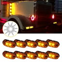 10x アンバー LED 車 トラック トレーラー RV 楕円形 2.5 インチ サイド クリアランス マーカー ライト イエロー 10x Amber LED ...