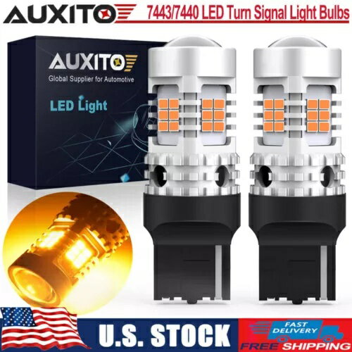 AUXITO CANBUS エラーフリー 7440 LED アンバー ターンシグナル電球 ホンダ トヨタ用 AUXITO CANBUS Error Free 7440 LED AMBER Turn Signal Light Bulbs for Honda Toyota
