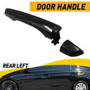 1 個ブラックアウトサイドドアハンドル左ドライバーリア/2017-2020 ヒュンダイエラントラ用 1PCS Black Outside Door Handle Left Driver Rear / For 2017-2020 Hyundai Elantra