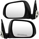 ミラー パワー ブラック 2008-2014 トヨタ ハイランダー 運転席&助手席側用 Mirrors Power Black For 2008-2014 Toyota Highlander Driver & Passenger Side