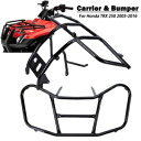 フロントバンパーエンジンガード & キャリアラックホンダリーコン 250 TRX250 TE TM 05-20 Front Bumper Engine Guar...