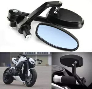 オートバイ 7/8 "ハンドルバーエンドバックミラーサイドミラーホンダスズキヤマハ新 Motorcycle 7/8" H..