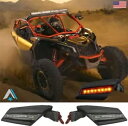 LED ターンシグナルライトレーシングサイドミラー Can-am マーベリック X3 マックスターボ R RR 用 LED Turn Signal Light Racing Side Mirrors For Can-am Maverick X3 Max Turbo R RR(2)