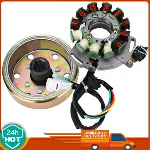 ステーターマグネト&フライホイールローターアセンブリ ヤマハバンシー350 YFZ350 1995-2006用 Stator Magneto & Flywheel Rotor Assembly for Yamaha Banshee 350 YFZ350 1995-2006