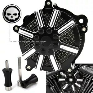 CNC カットフラワーエアクリーナーインテークフィルターハーレーツーリングロードキング FLHR 08-16 CN..