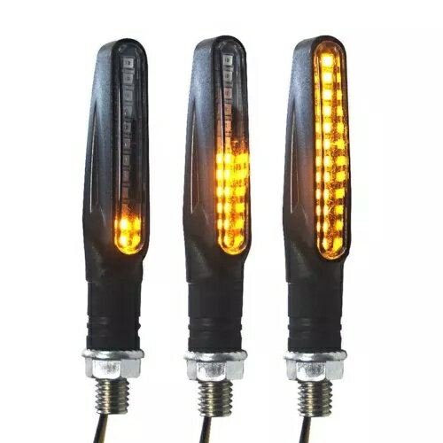 ȥХ STEALTH BLACK ECO BRAZOLINE 󥷥 󥫡Υڥ- Pair of Motorcycle STEALTH BLACK ECO BRAZOLINE Sequential Turn signals-
