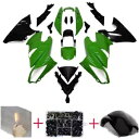 グリーンブラックフェアリング Kawasaki ER6F Ninja 650r 2009-2011 ABS プラスチックボディワーク Green Black Fairings For Kawasaki ER6F Ninja 650r 2009-2011 ABS Plastic Bodywork(2)
