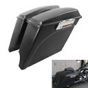 マットブラック 5 インチ ストレッチ拡張サドルバッグ ハーレー ツーリング 1993-2013 に適合 Matte Black 5