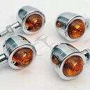 4x クロームブレットターンシグナルライト ハーレーボバーチョッパークルーザーパンヘッド用 新品 4x Chrome Bullet Turn Signal Light For Harley Bobber Chopper Cruiser Panhead New(2)