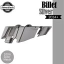 ハーレー 2014+ CVO テーパードストレッチ拡張サドルバッグに適合 ビレットシルバー Fits Harley 2014+ CVO Tapered Stretched Extended Saddlebags BILLET SILVER(2)
