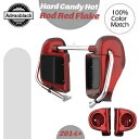 ハード キャンディ ホット ロッド レッド フレーク 下部ベント付きフェアリング スピーカー ポッド ハーレー 2014+ に適合 Hard Candy Hot...