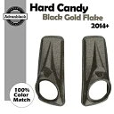 ハード キャンディー ブラック ゴールド フレーク 8 インチ スピーカー蓋カバー ハーレーダビッドソン 14+ に適合 Hard Candy Black Go...