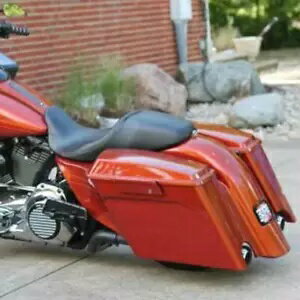 Advanblack セドナ オレンジ ストレッチ サドルバッグ ボトム ハーレー 93-13 用 Advanblack Sedona Orange Stretched Saddlebags Bottoms For Harley 93-13
