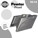 ピューターパールストレッチサドルバッグボトムス 93-13 ハーレーストリートロードエレクトラ用 Pewter Pearl Stretched Saddlebags Bottoms For 93-13 Harley Street Road Electra