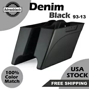 デニムブラック ストレッチサドルバッグボトムス リアフェンダー ハーレー 1993-2013 に適合 Denim Black Stretched Saddlebags Bottoms Rear Fender Fits for Harley 1993-2013