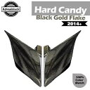 ハード キャンディ ブラック ゴールド フレーク エアブラシ ストレッチ エクステンド サイド カバー 2014+ ハーレー用 Hard Candy Black...