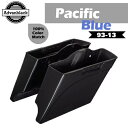 Advanblack パシフィックブルー ストレッチサドルバッグボトムス ハーレーツーリング 93-13用 Advanblack Pacific Blue Stretched Saddlebags Bottoms For Harley Touring 93-13
