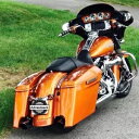 Advanblack 2014+ ストリート ロード グライド アンバー ウィスキー拡張サドルバッグボトムス用 Advanblack For 2014+ Street Road Glide Amber Whiskey Extended Saddlebag Bottoms