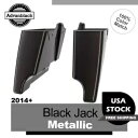 アドバン ブラック ジャック メタリック拡張バッグ ストレッチ サドルバッグ 14 歳以上のハーレーに適合 Advan Black Jack Metallic Extebded Bag Stretched Saddlebags Fits 14+ Harley