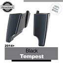 ブラック テンペスト 拡張ストレッチ サドルバッグ ボトム 14 歳以上ハーレー ロード ストリート グライド用 Black Tempest Extend Stretch Saddlebag Bottoms For 14+ Harley Road Street Glide